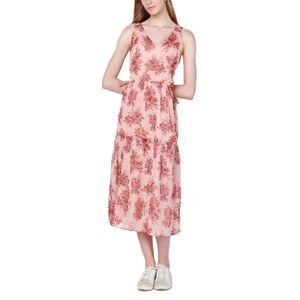 Womens V-Neck Calf MIDI Dress